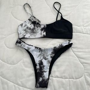 Tie Dye Color-block Bikini